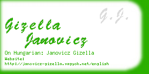 gizella janovicz business card